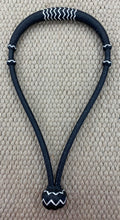 Bosal - B19 - 3/8" 16 Plait Leather Black w/ Natural Accents