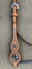 Headstall - HS37 - Light Brown w/ Dots and Conchos