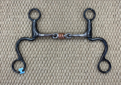 BIT - DT59 - Dutton Short Calvary Dogbone Snaffle w/ Copper Rings